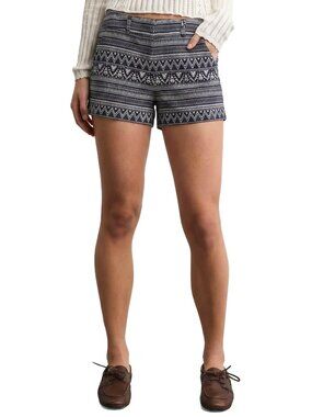 NWT LOFT Industrial Navy 4 Inch Jacquard Shorts Size 0 Womens XS New